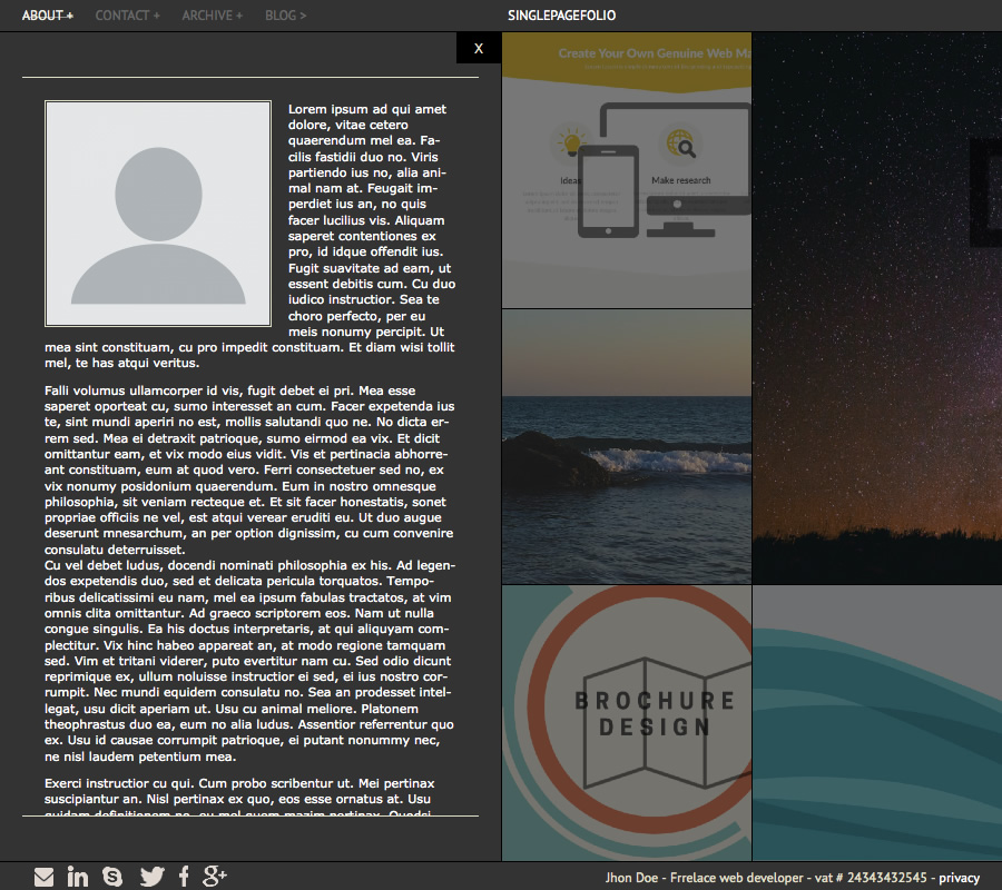 SinglePageFolio tema WPthumb 2